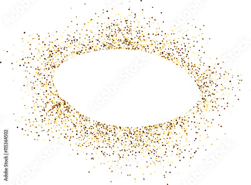 Oval background with sand.