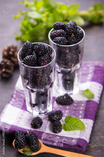 black juicy  mulberry