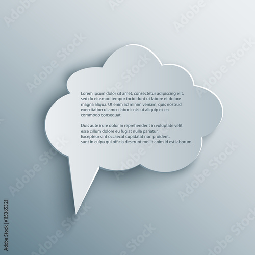 cutout speech bubble vector