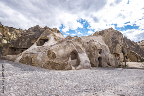 architecture and shape of cave house building in cappadocia turkey