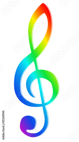 Violinschlüssel Bunt