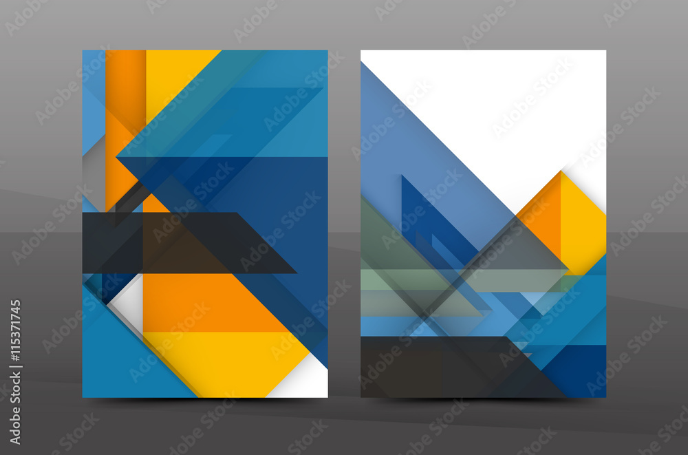 Squares and triangles annual report cover template Squares and triangles annual report cover template