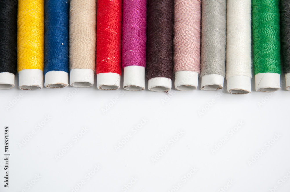 Sewing thread isolated on white background Sewing thread isolated on white background