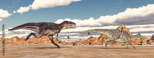 Tyrannotitan attacks Velafrons © Michael Rosskothen