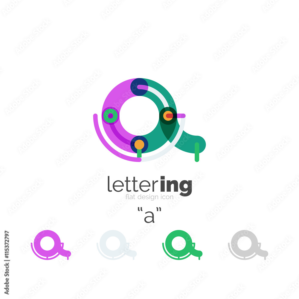 Fototapeta premium Linear business logo letter