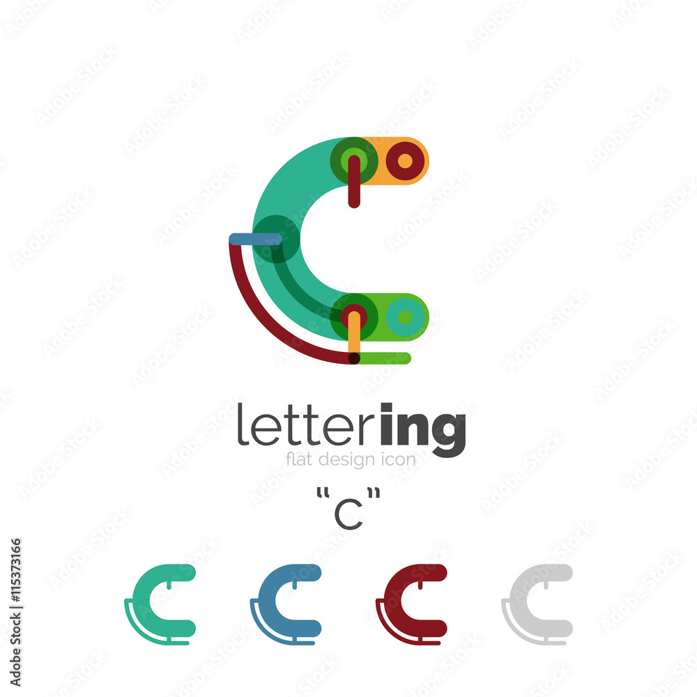 Letter logo line concept Letter logo line concept