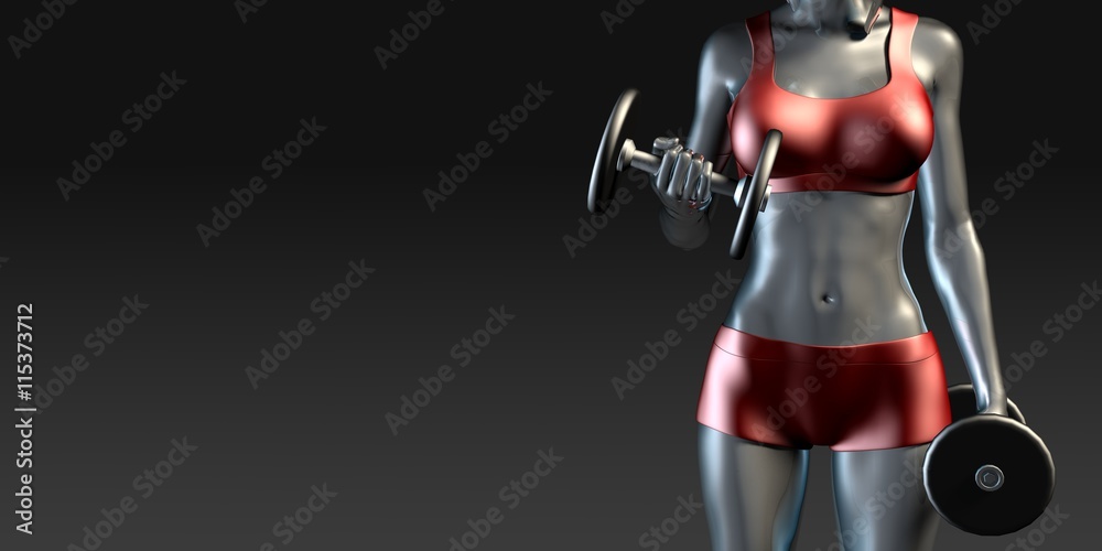 Fototapeta premium Girl Working Out