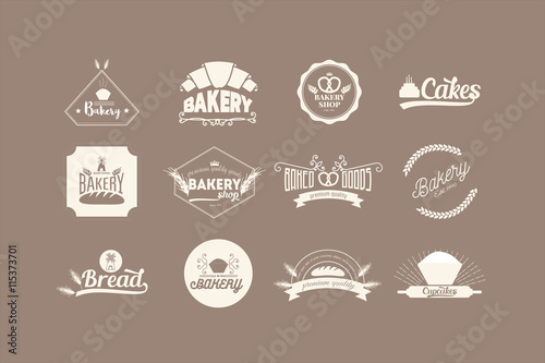 Set of bakery Logos
