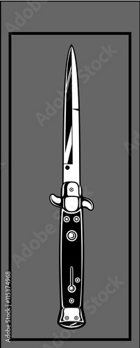 Принти на полотні Switchblade knife dagger