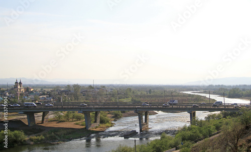 bridge over river Selenga in Ulan Ude