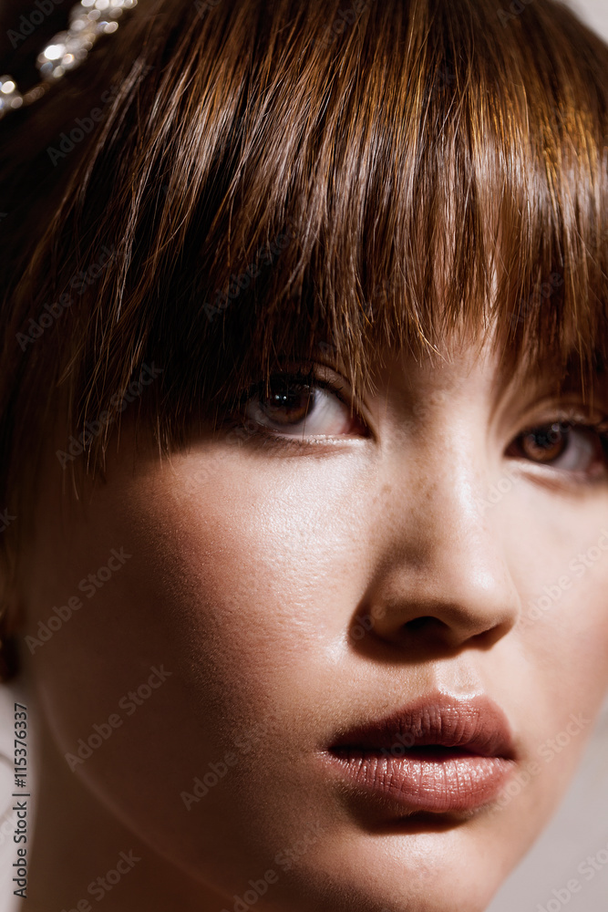 Gorgeous bride closeup beauty portrait Gorgeous bride closeup beauty portrait
