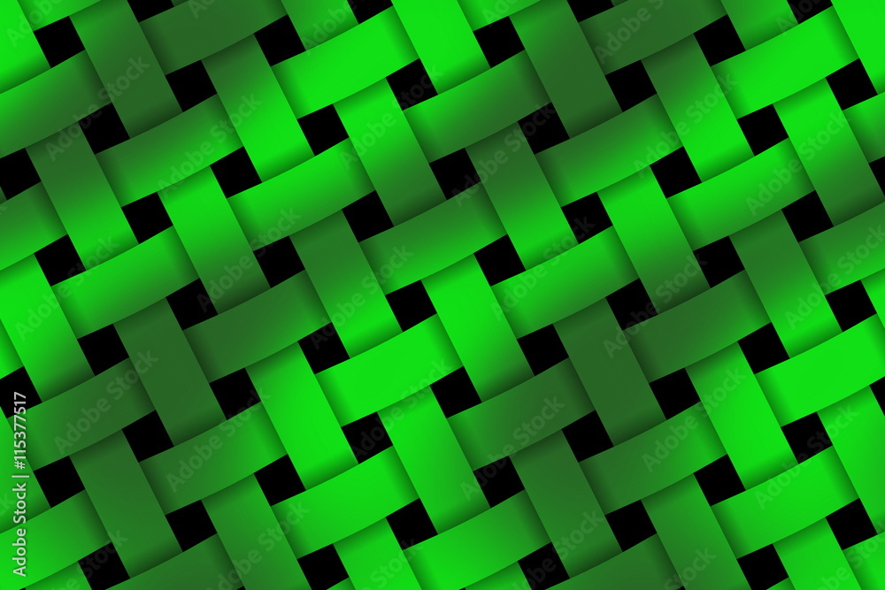Illustration of dark green and light green weaved pattern Illustration of dark green and light green weaved pattern
