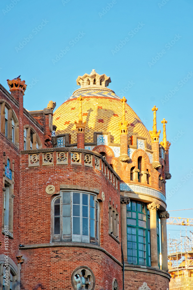 Fototapeta premium Dome of building of Hospital de Sant Pau in Barcelona