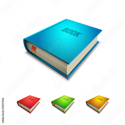 Hardcover Book Icon Set