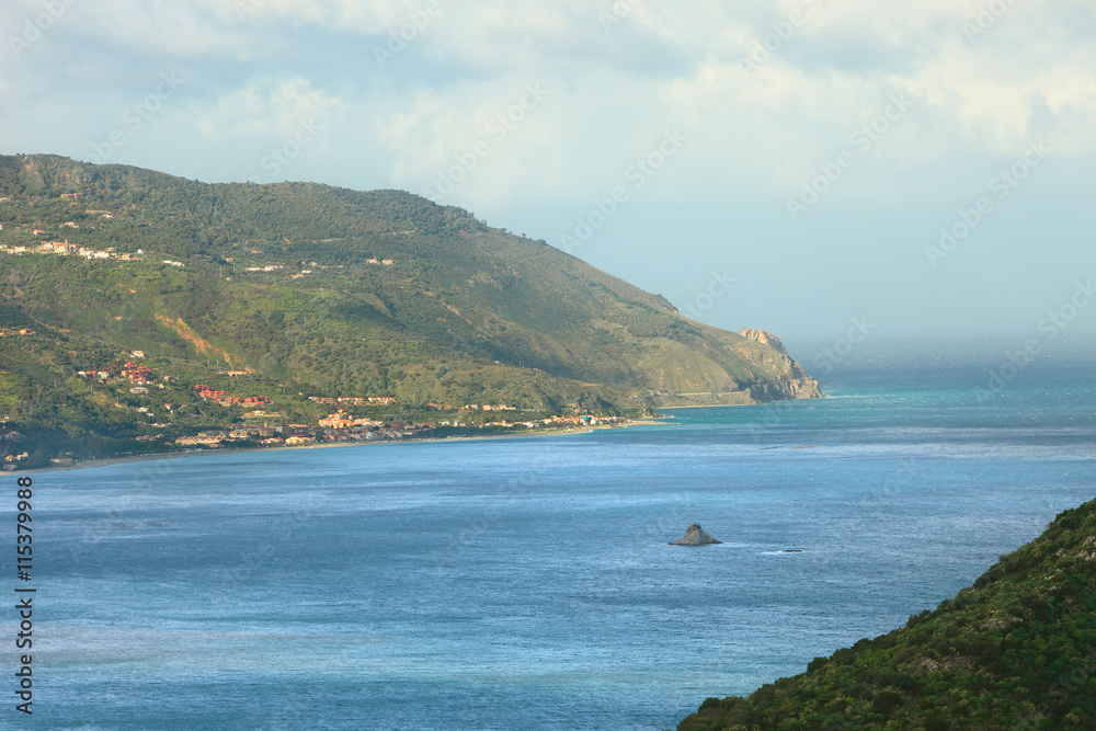 Fototapeta premium Beautiful sea of Sicily, Tindari coast, Italy