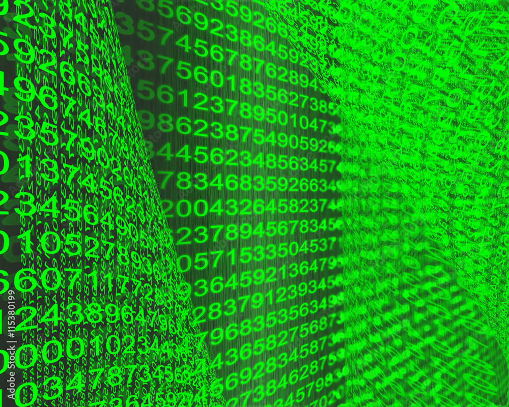 Digital decimal data cyberspace. High technology concept. Digital decimal data cyberspace. High technology concept.