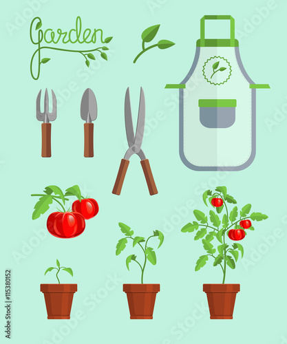Garden set. Vector illustration