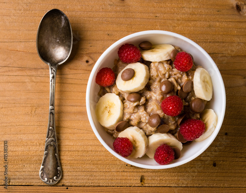 Wallpaper Mural oatmeal in white bowl Torontodigital.ca