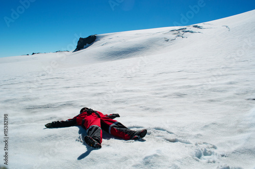 Iceland: escursione sullo Skaftafell il 19 agosto 2010. Il ghiacciaio Skaftafell è uno sperone della calotta di ghiaccio Vatnajokull, la più grande e più voluminosa calotta di ghiaccio in Islanda photo