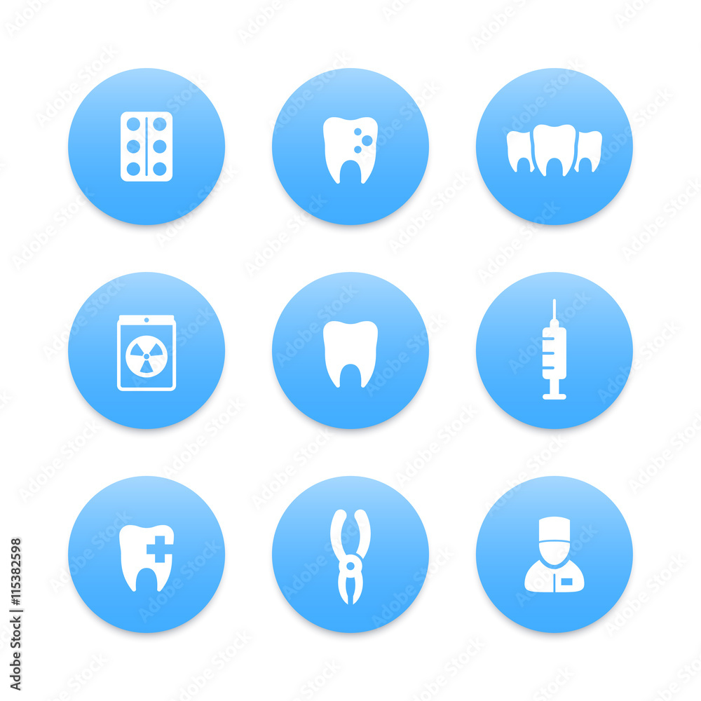 Teeth icons, stomatology, dental clinic, toothache, dentist Teeth icons, stomatology, dental clinic, toothache, dentist