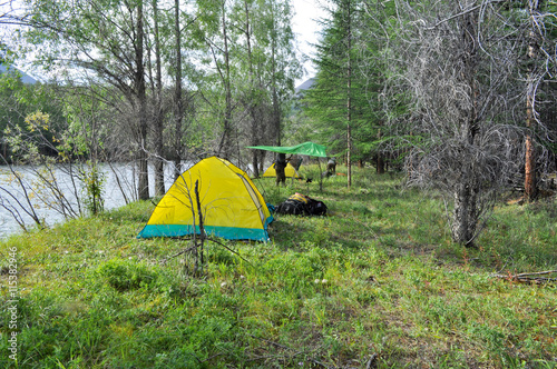 Tents at the river.