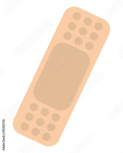 simple flat design band aid icon vector illustration