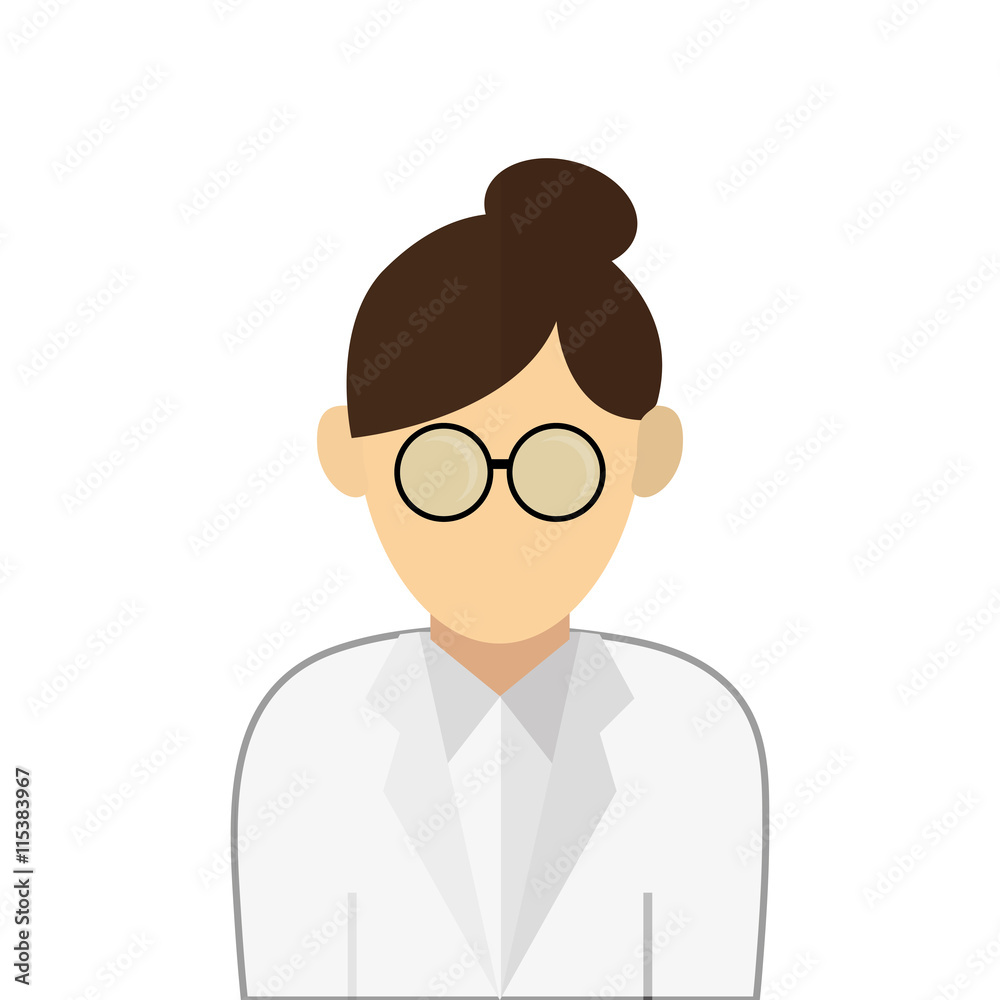 simple flat design medic or doctor icon vector illustration