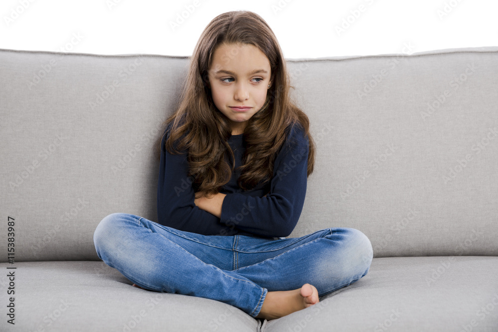 Upset little girl Upset little girl