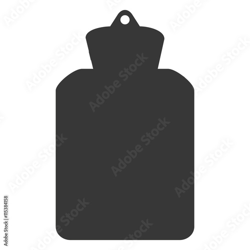 simple flat design hot water bottle icon vector illustration