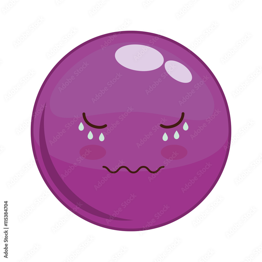 Cartoon design represented by kawaii expression face icon. Colorfull and isolated illustration. Purple sphere Cartoon design represented by kawaii expression face icon. Colorfull and isolated illustration. Purple sphere