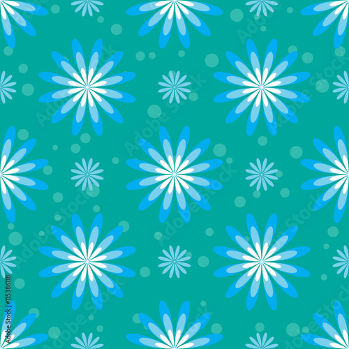 blue floral seamless pattern