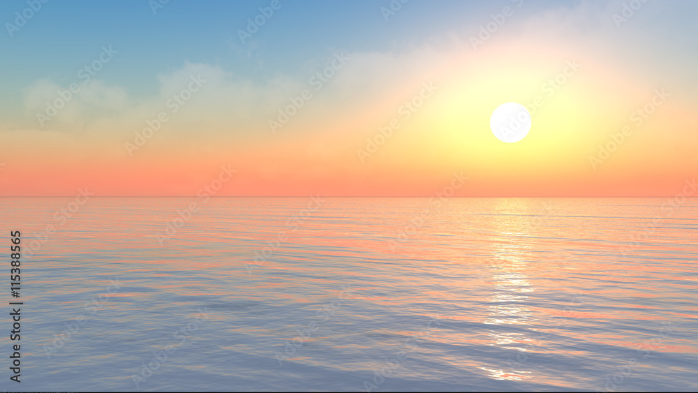 Fototapeta premium zachód słońca nad oceanem