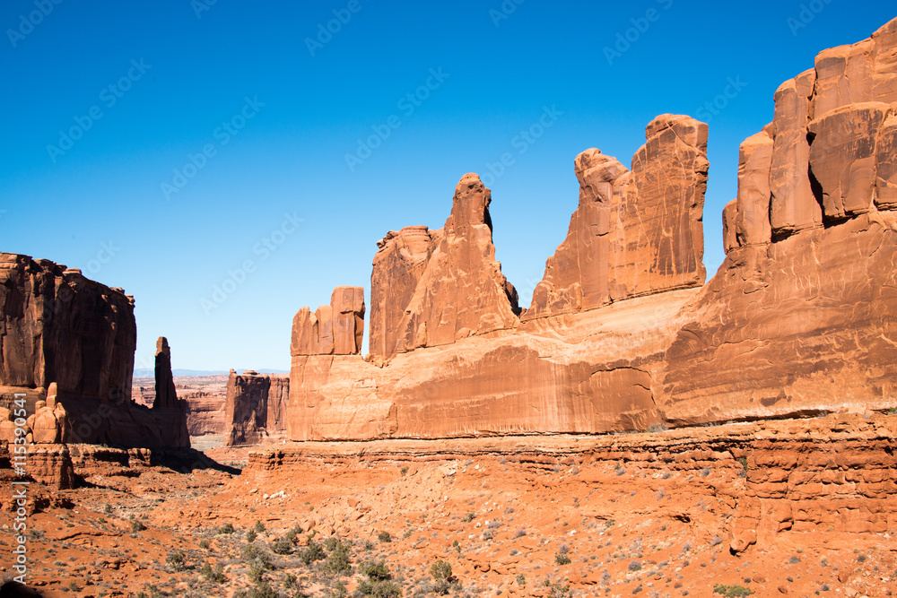 Park Lane in the Arches National Park Park Lane in the Arches National Park