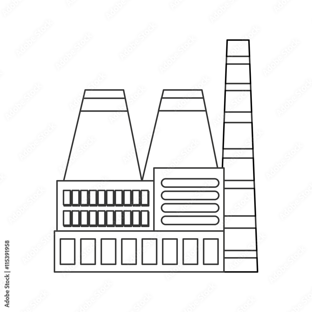 Factory industry industrial icon Isolated vector illustration Factory industry industrial icon Isolated vector illustration