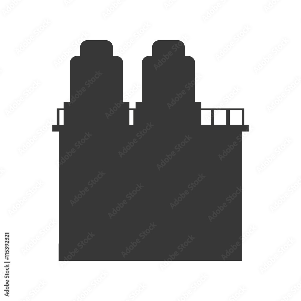 Factory industry industrial icon Isolated vector illustration