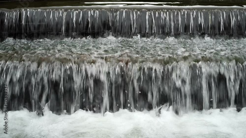 Weir on the Rea in Canon Hill park, Birmingham. photo