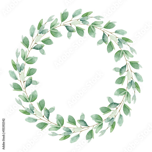 Herbal wreath with leaves