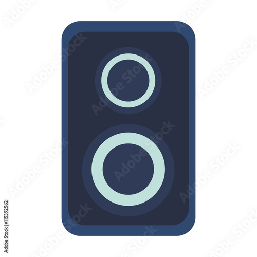 Acoustic speaker audio sound Isolated vector illustration