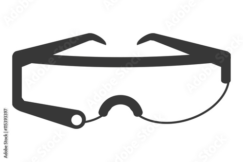 flat design modern frame glasses icon vector illustration