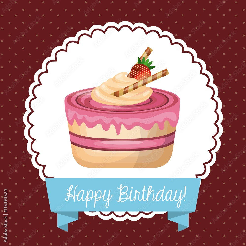 Cake icon. Happy Birthday design. Vector graphic. Cake icon. Happy Birthday design. Vector graphic.