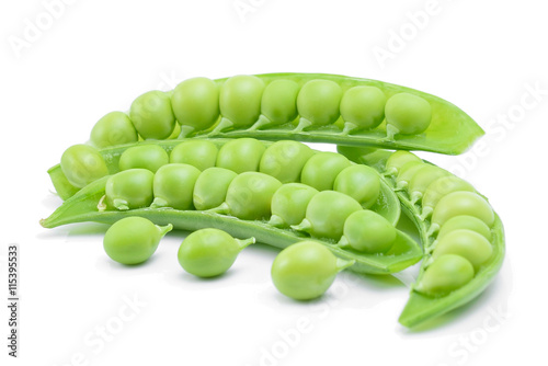 Wallpaper Mural green beans on white background Torontodigital.ca
