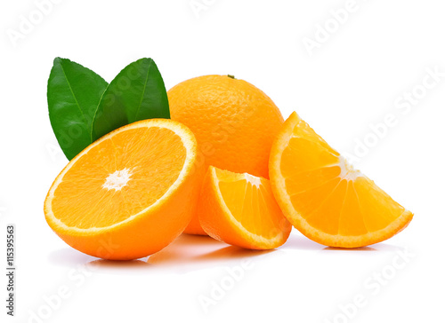 Orange fruit isolated on white background