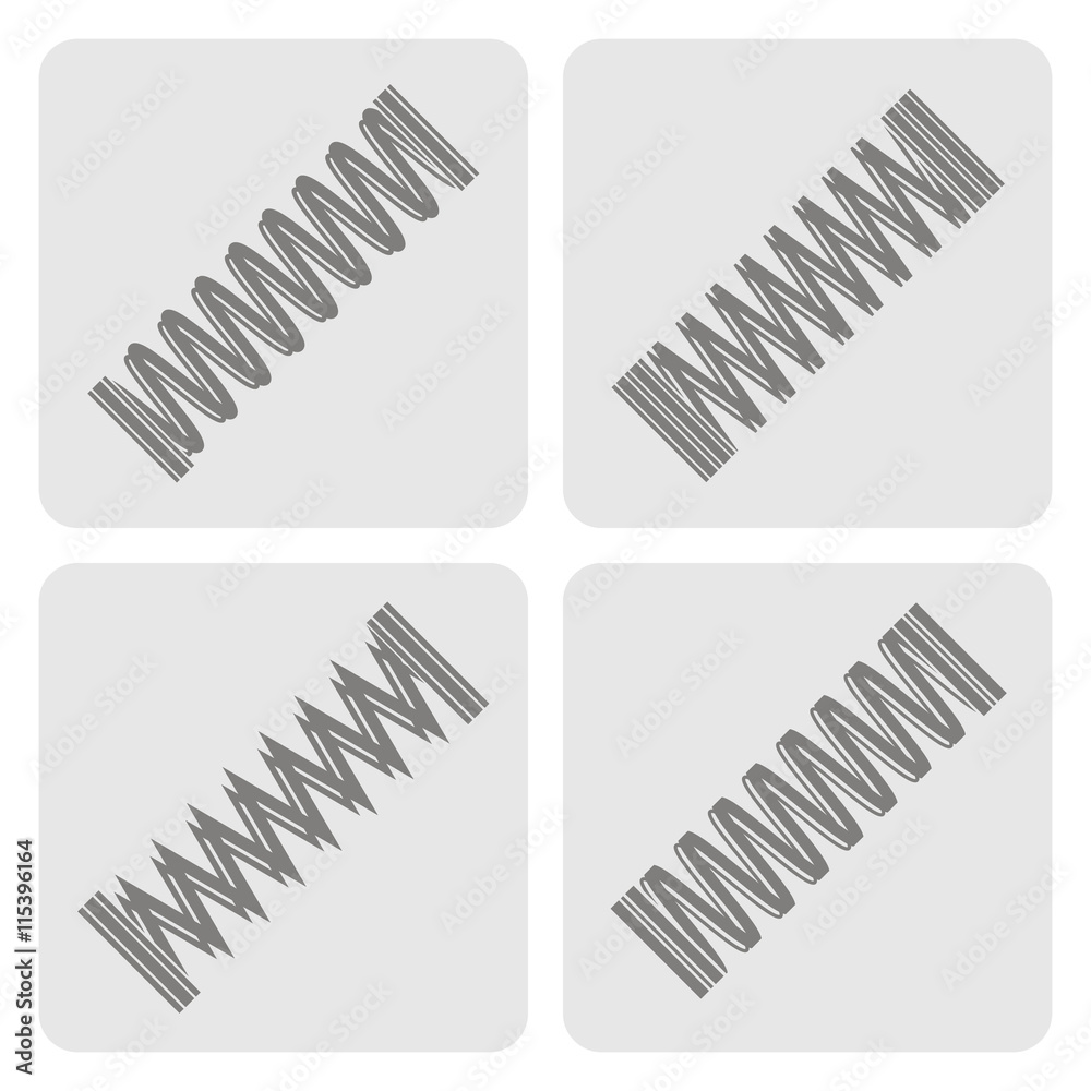 set of monochrome icons with Springs for your design set of monochrome icons with Springs for your design