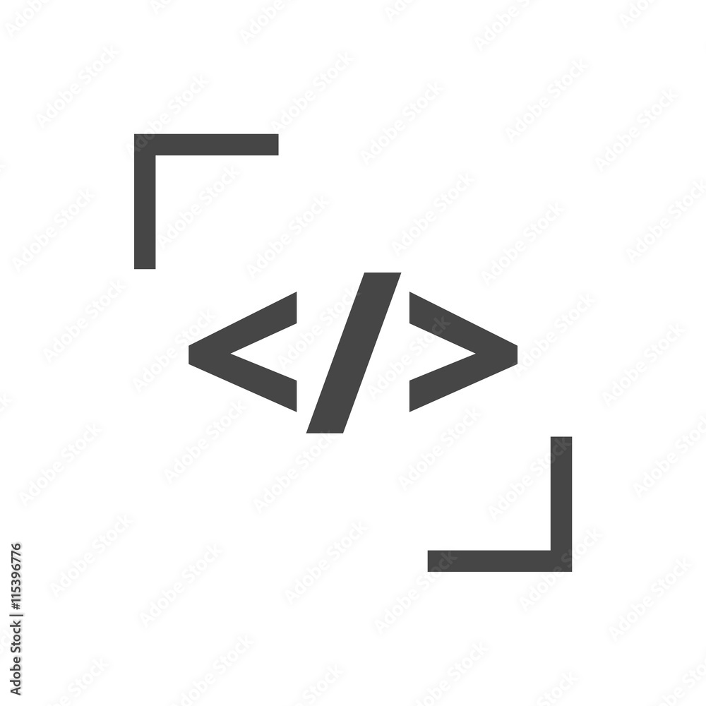 Code flat icon Code flat icon