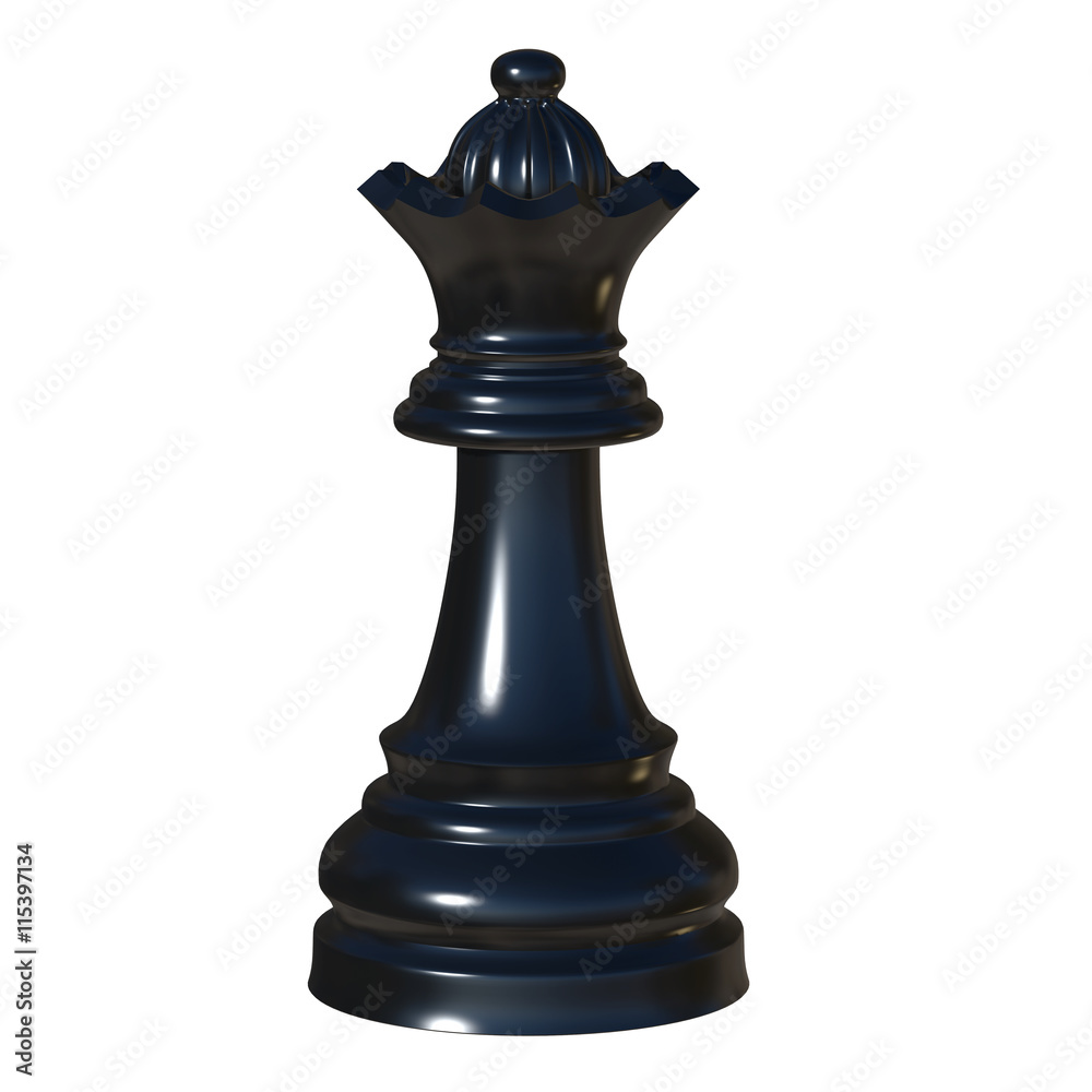 isolated chess figurine 3d illustration