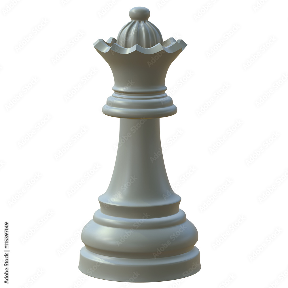 isolated chess figurine 3d illustration