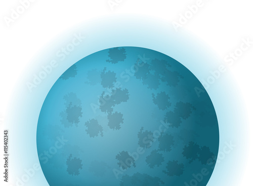 flat design planet uranus icon vector illustration