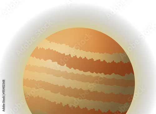 flat design planet jupiter icon vector illustration