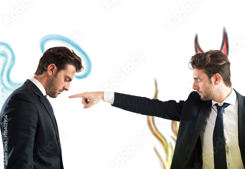 Bilde på lerret Devil accuses angel