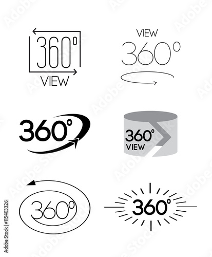 360 Degrees View Vector Icon
